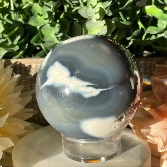 Orca Agate Crystal Sphere - Picture 8 of 14